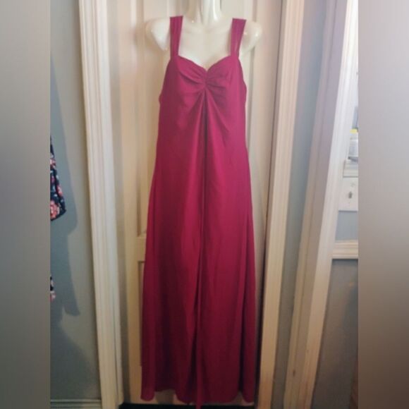 Poly Usa Red Sweetheart Sleeveless Maxi Sundress - Picture 1 of 17